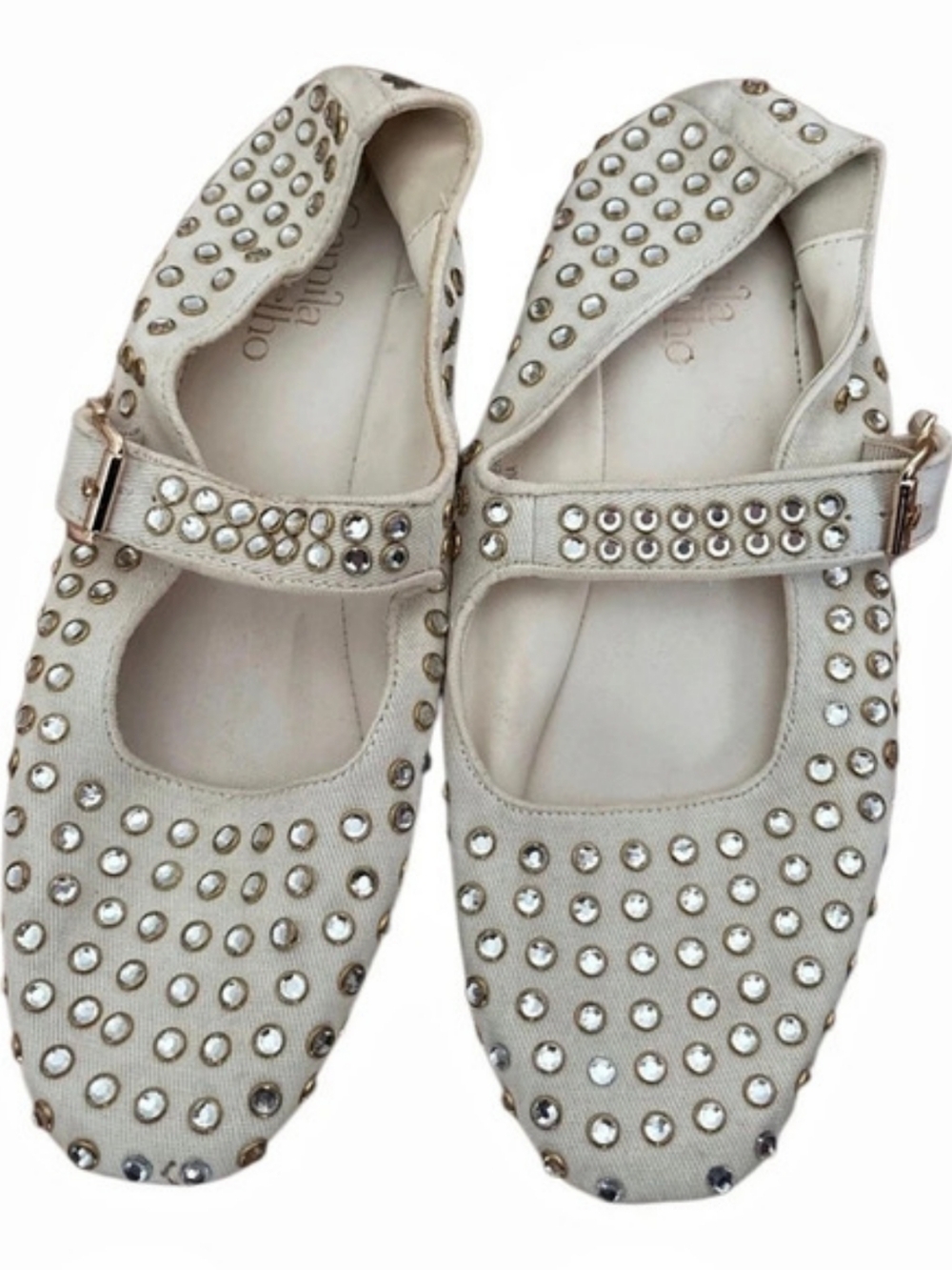 💕Camila Coelho Princess Mary Jane Flats in White Sz 7.5💕